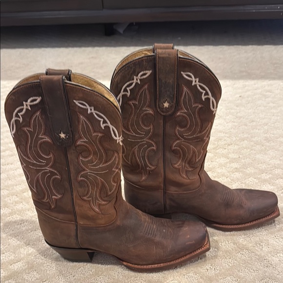 Tony Lama Brown Western Cowboy Boots size 8 - Picture 3 of 9